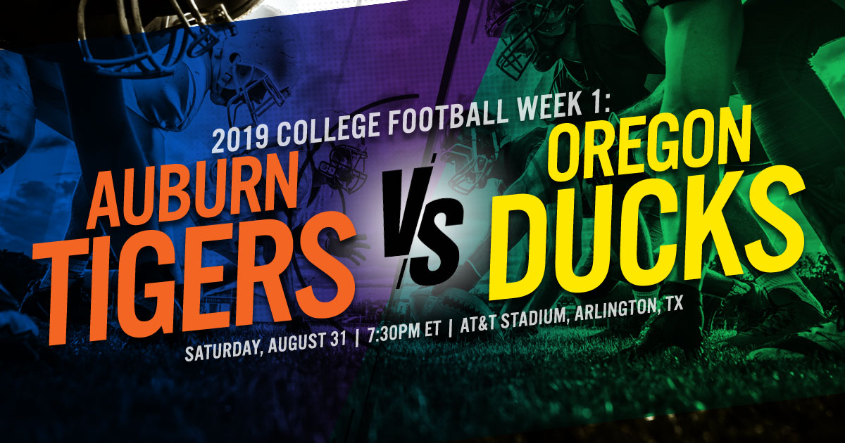 2019 College Football Week 1: #11 Auburn vs. #16 Oregon