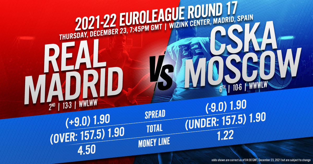 2021-22 EuroLeague Round 17: Real Madrid vs. CSKA Moscow