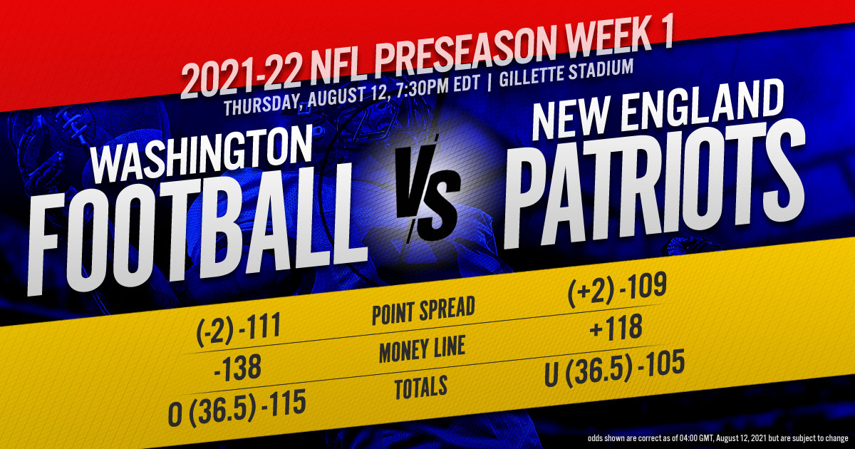 2021-22 NFL Preseason Week 1: Washington Football Team vs. New England Patriots