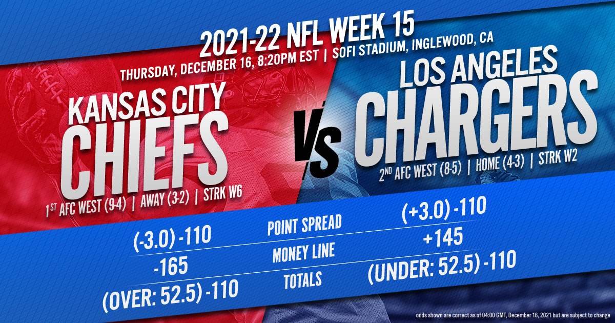 2021-22 NFL Week 15: Kansas City Chiefs vs. Los Angeles Chargers