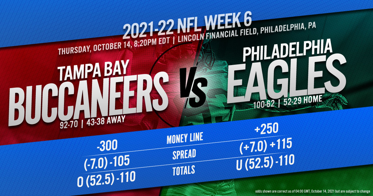 2021-22 NFL Week 6: Tampa Bay Buccaneers vs. Philadelphia Eagles