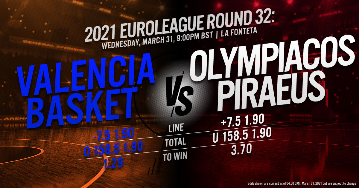 2021 EuroLeague Round 32: Valencia Basket vs. Olympiacos Piraeus