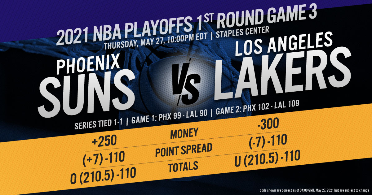 2021 NBA Playoffs 1st Round Game 3: Phoenix Suns vs. Los Angeles Lakers