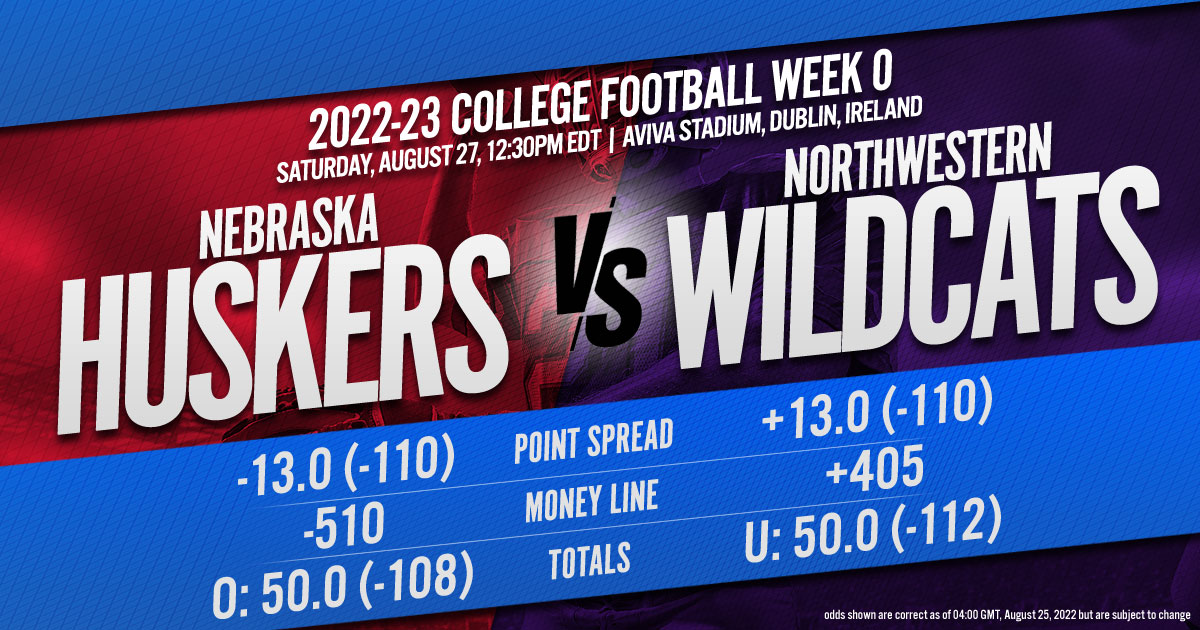 2022-23 College Football Week 0: Nebraska Cornhuskers vs. Northwestern Wildcats