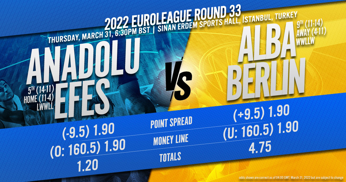 2022 EuroLeague Round 33: Anadolu Efes Istanbul vs. ALBA Berlin