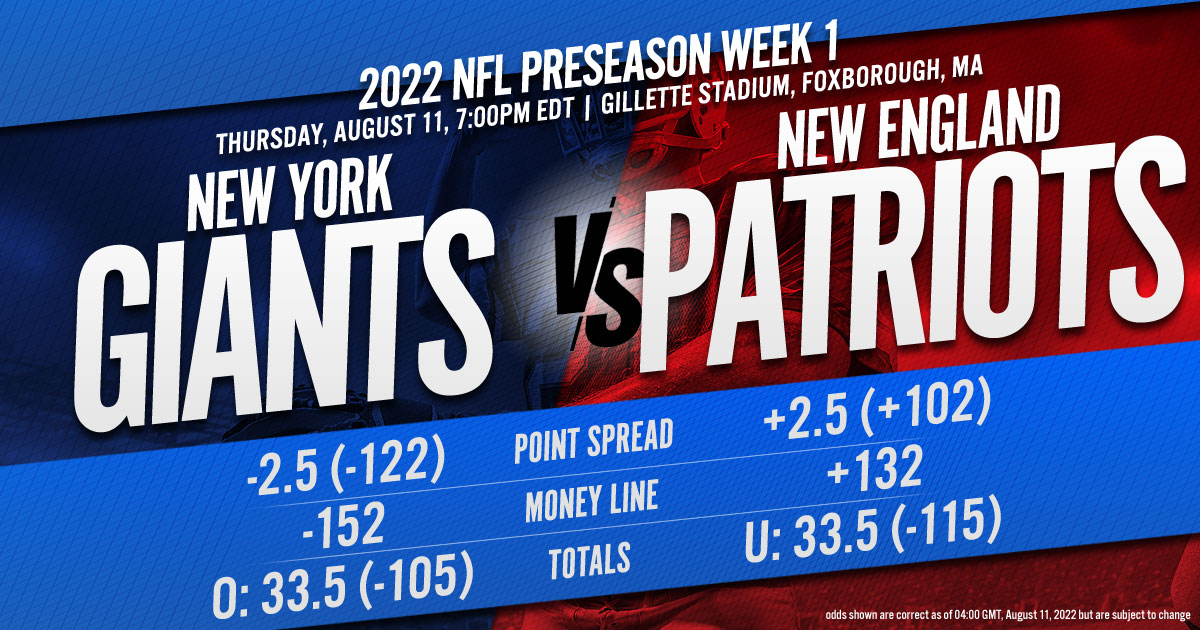 2022 NFL Preseason Week 1: New York Giants vs. New England Patriots