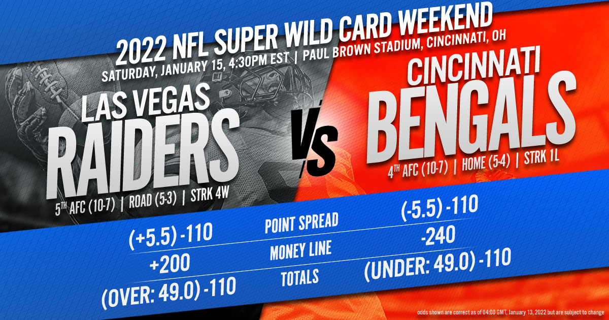 2022 NFL Super Wild Card Weekend: Las Vegas Raiders vs. Cincinnati Bengals