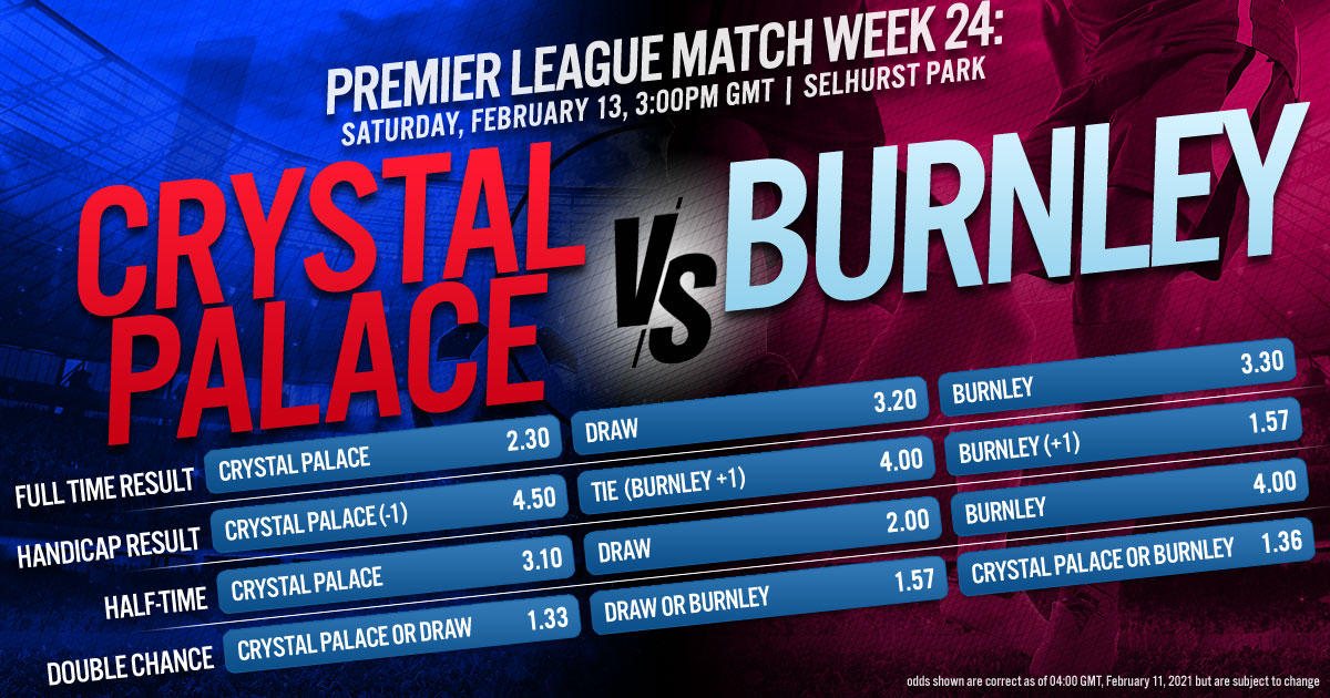 Premier League Match Week 24: Crystal Palace vs. Burnley